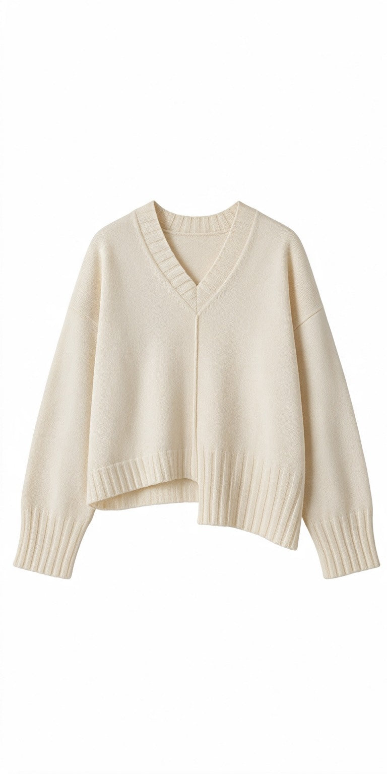SERIE NUMERICA Camisola de malha em tom natural