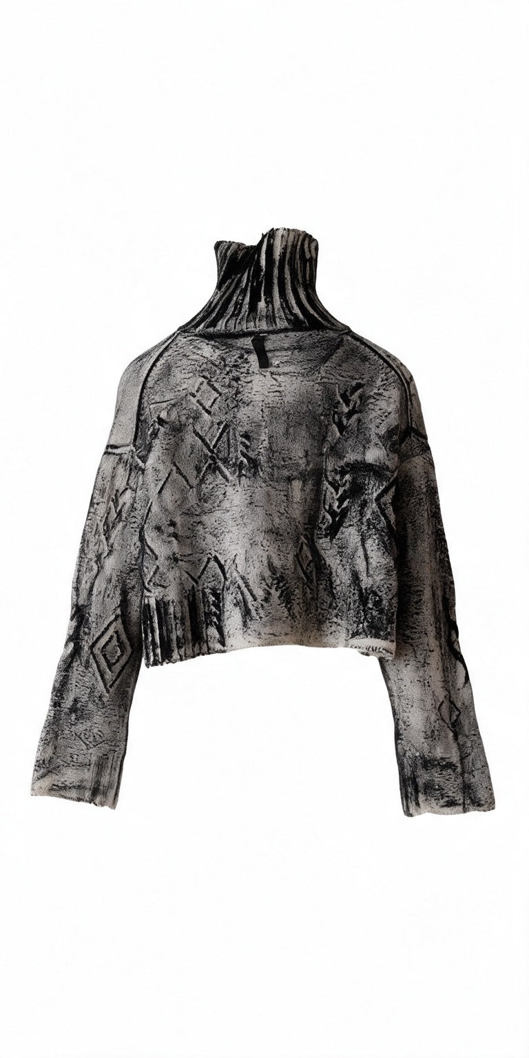 SERIE NUMERICA jersey corto natural pintado a mano – imagen 2