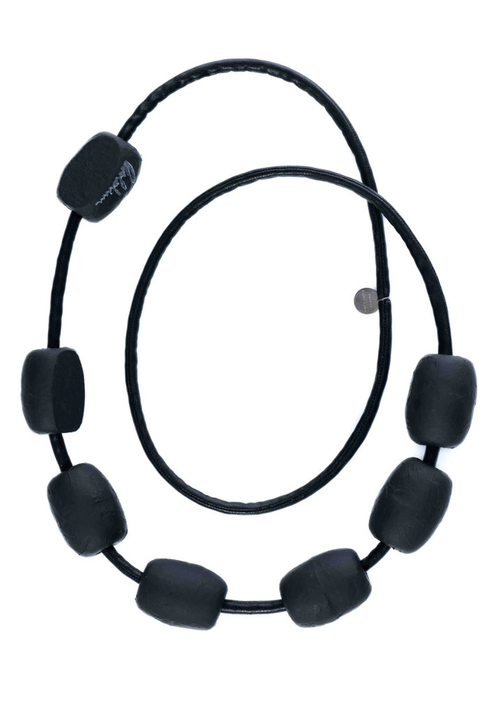 MARIA CALDERARA Colar Loop preto mate