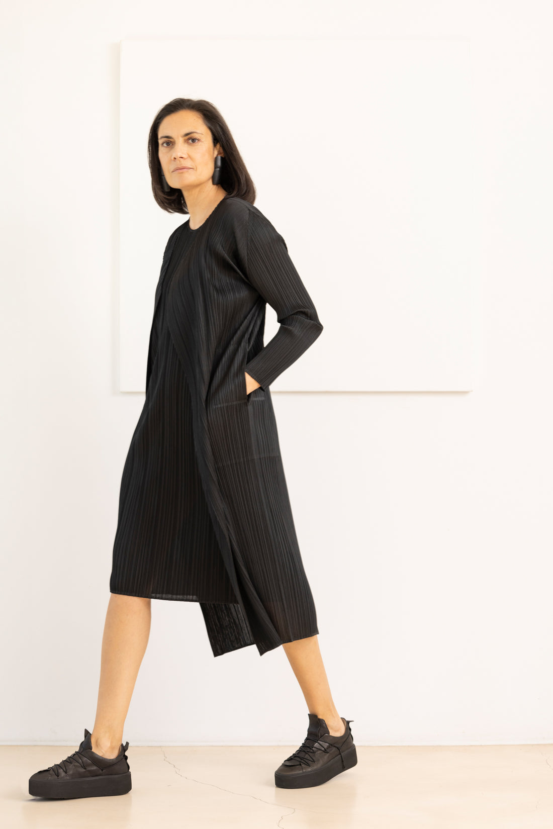 PLEATS PLEASE ISSEY MIYAKE LONG COAT