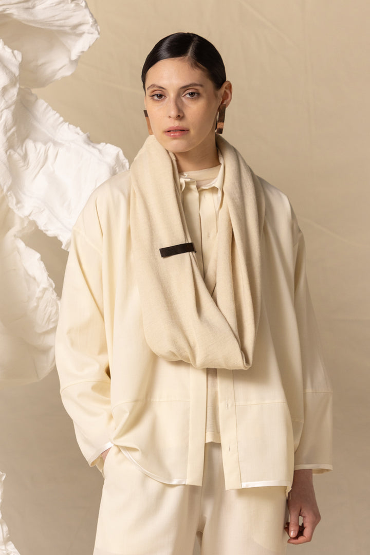 MIIYU Chaqueta Mushroom en tono natural