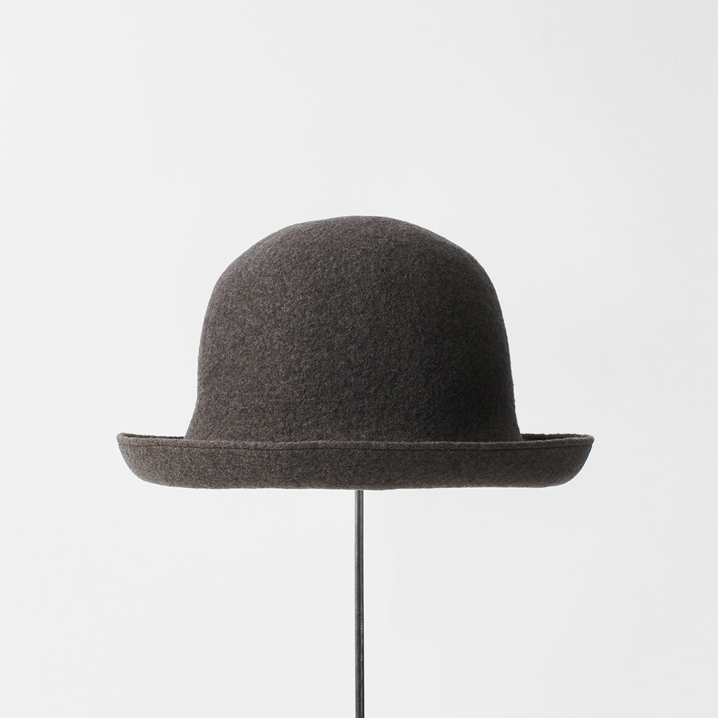 MATURE wide bell hat charcoal brown