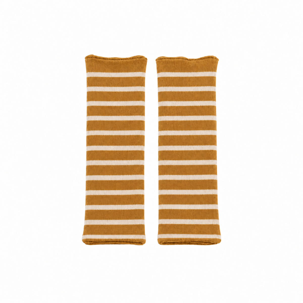 MAMA B Cotto mitones caramelo con rayas beige – imagen 2