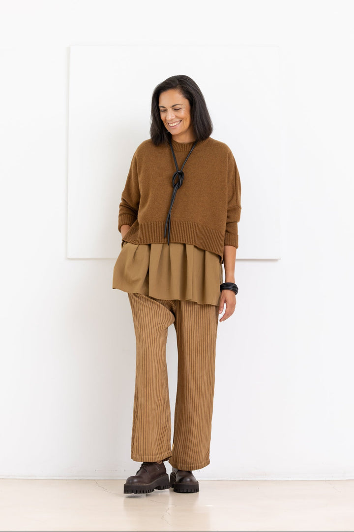 SORT AARHUS Ophelie Jersey de lana color ámbar