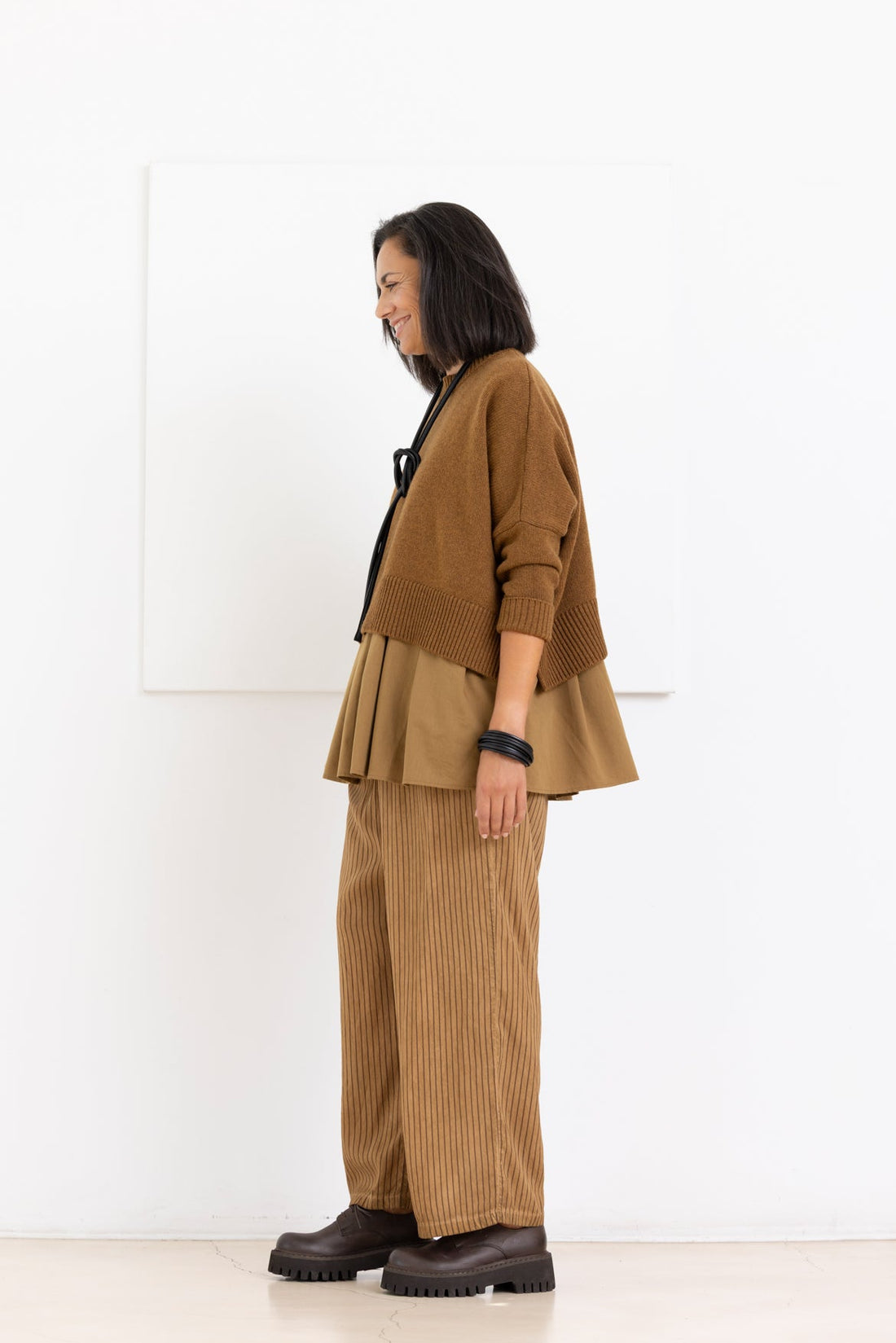 SORT AARHUS Ophelie knitted wool ambra