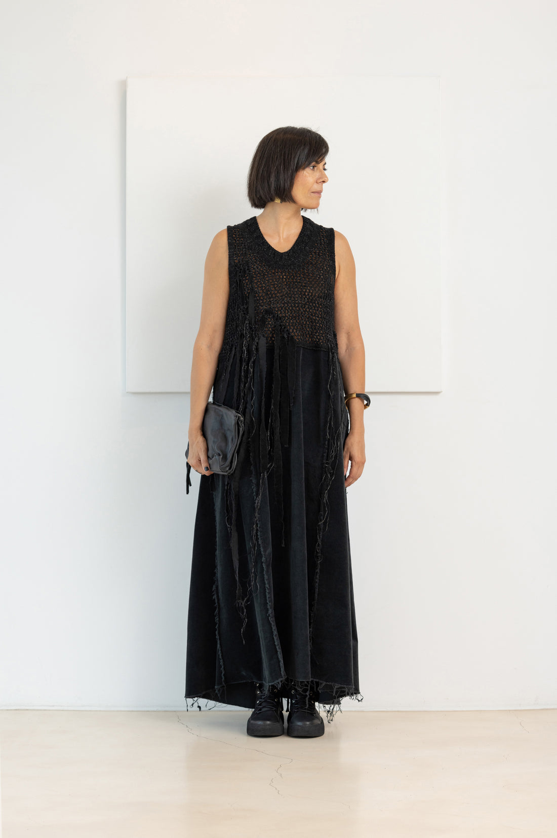 SERIENUMERICA VELVET DRESS BLACK