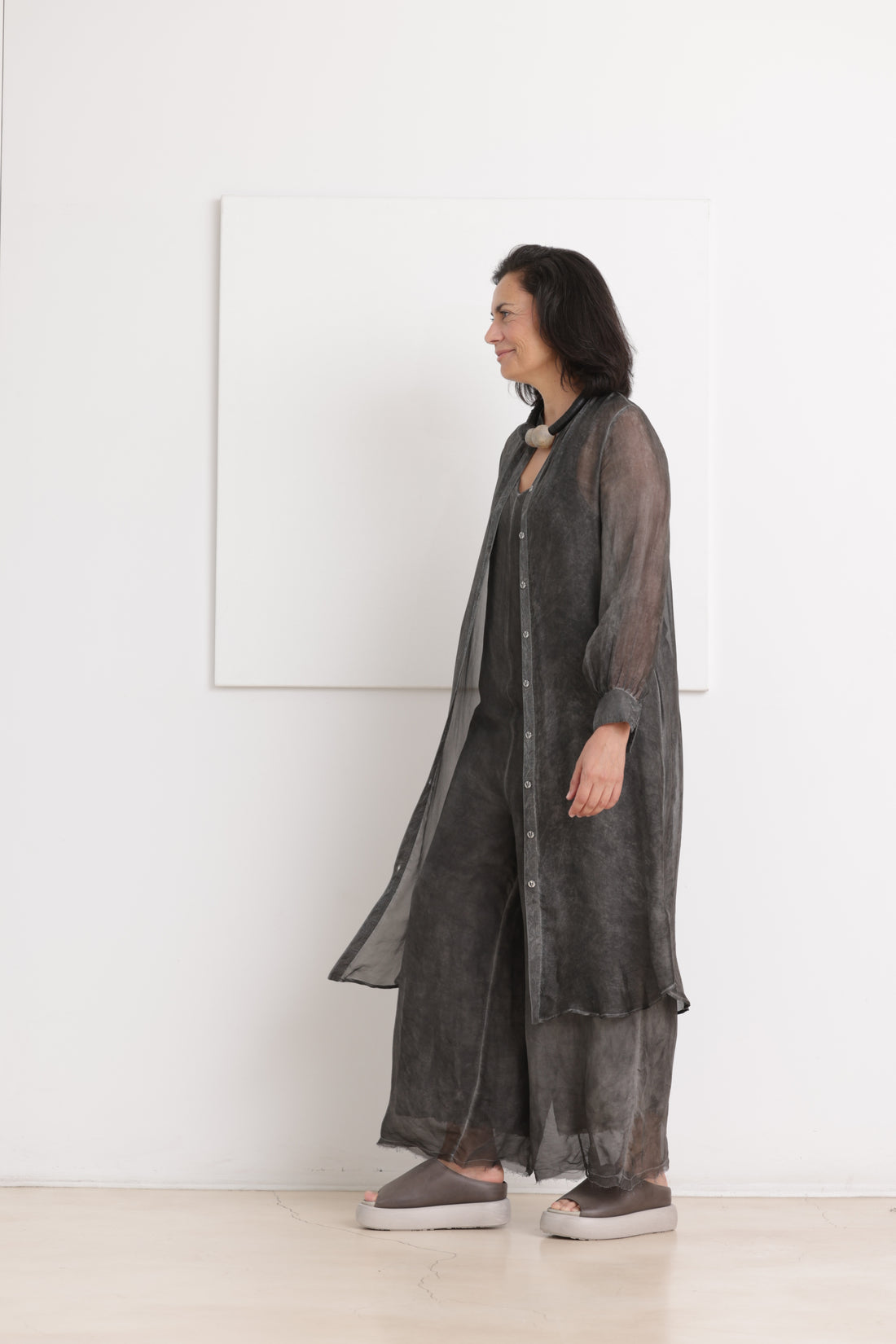 SANCTAMUERTE long shirt ash grey