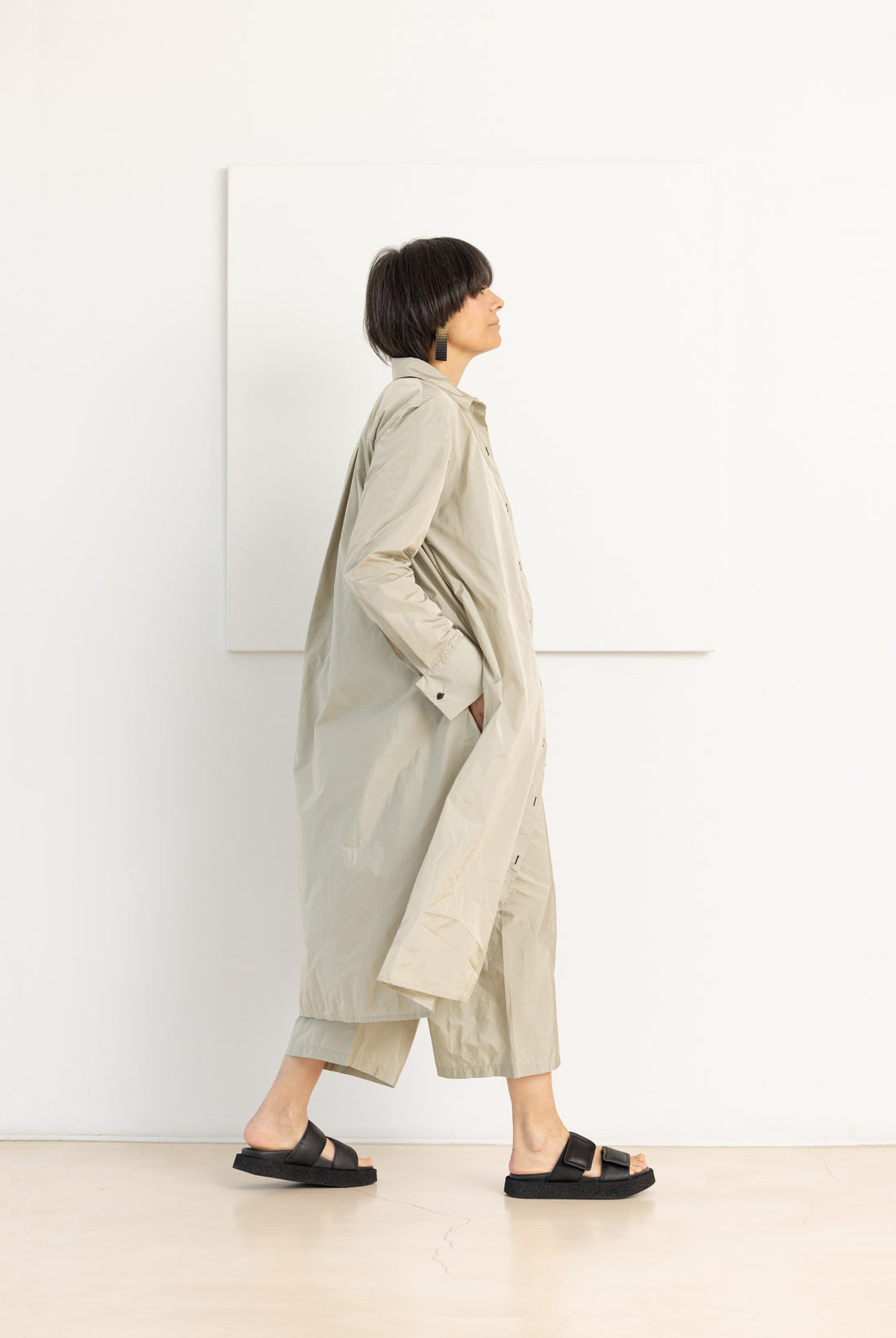 MARIA CALDERARA SHIRT DRESS SAND