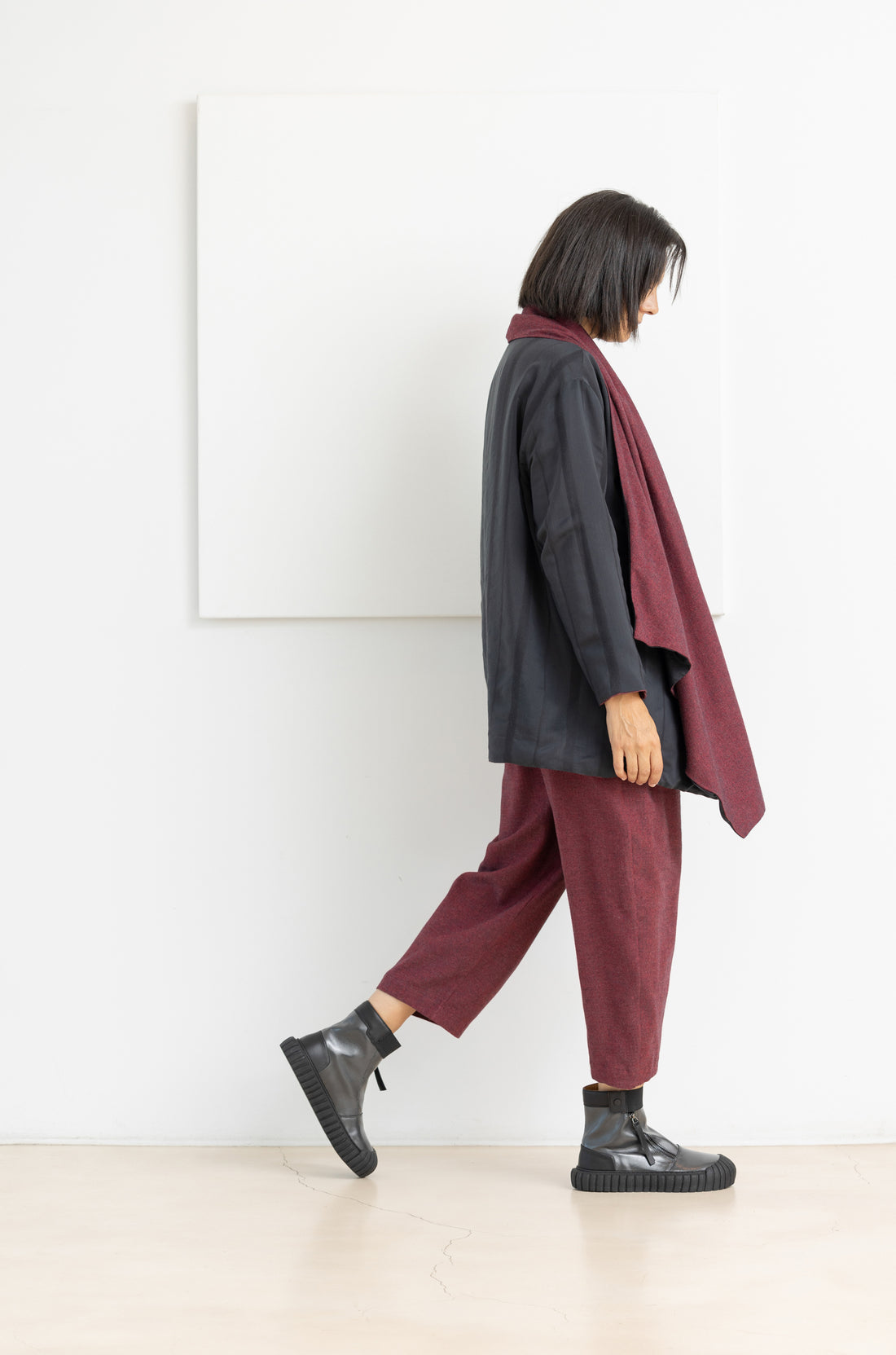 MIIYU BALLOON TROUSERS  BURGUNDY