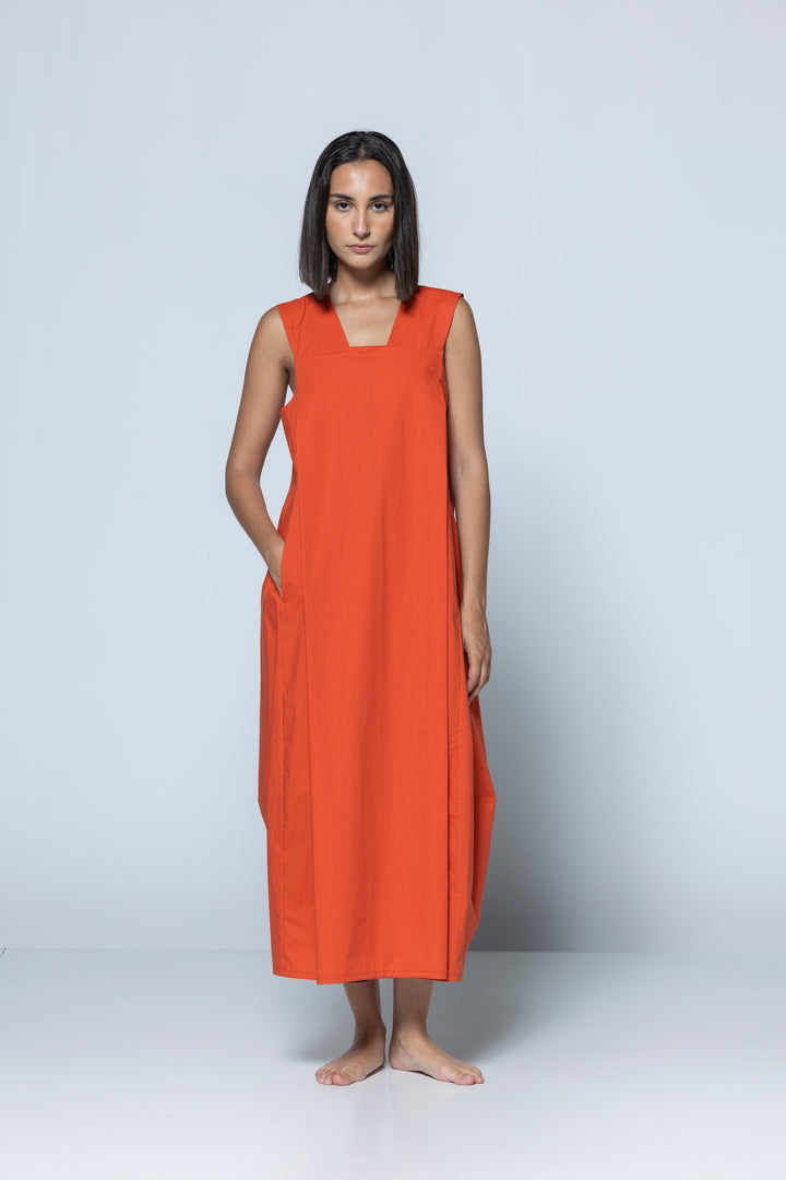 MIIYU KUMO Vestido de alças laranja