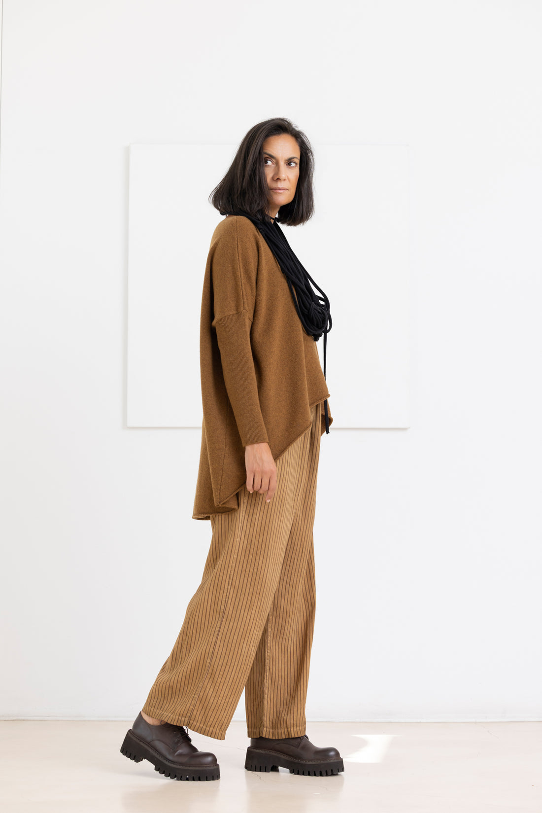 SORT AARHUS Lilou knitted wool ambra