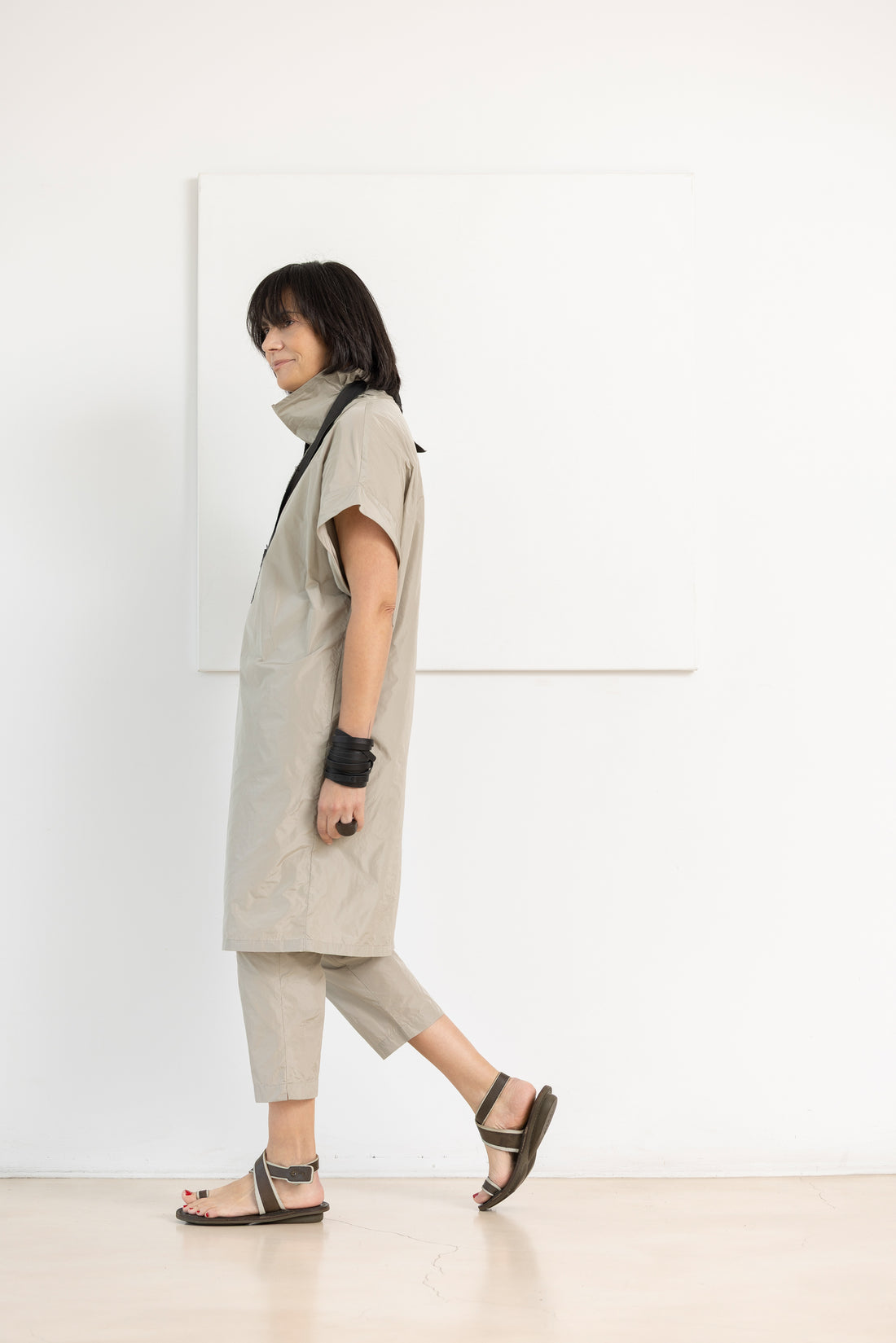 KATHARINA HOVMAN collar dress sand