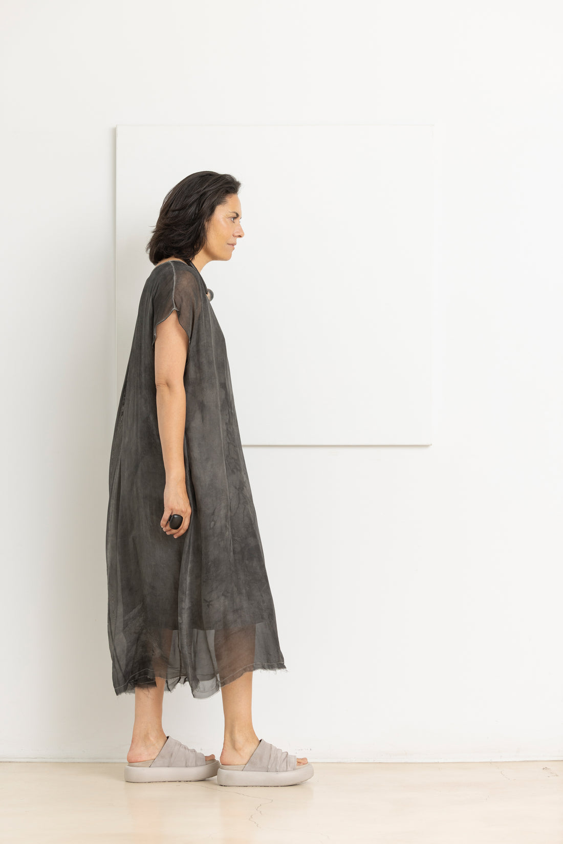 SANCTAMUERTE dress ash grey