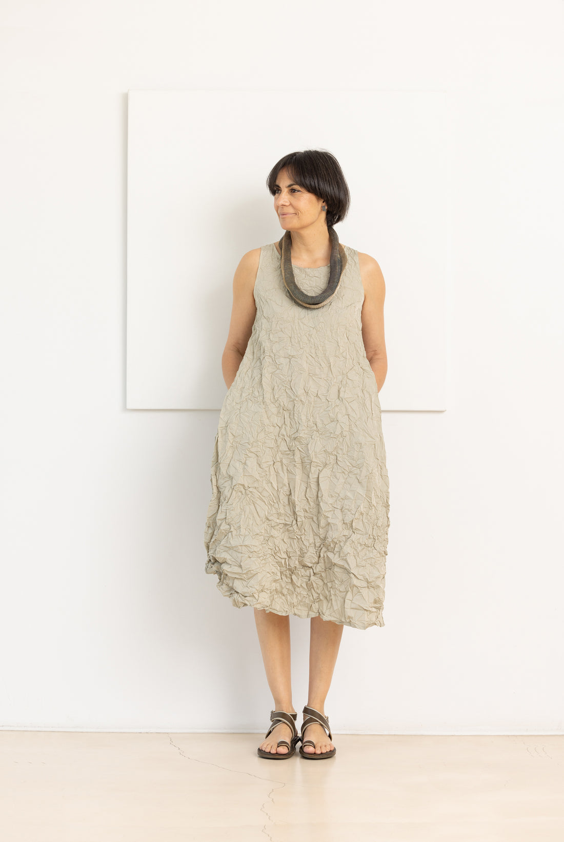 MARIA CALDERARA DRESS CRINKLED