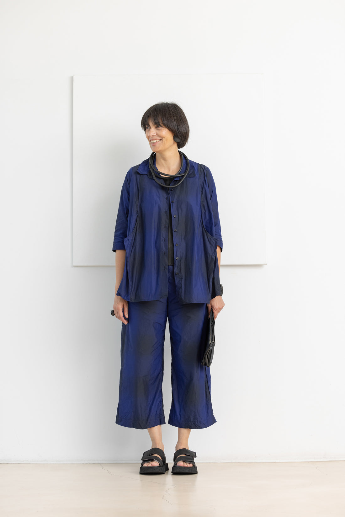 RUNDHOLZ BLACK LABEL BLOUSE NAVY