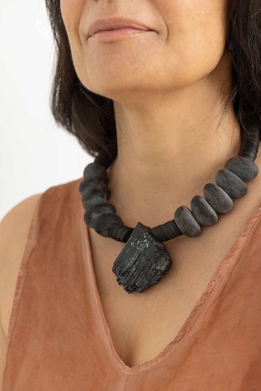 VERONIQUE black tourmaline necklace