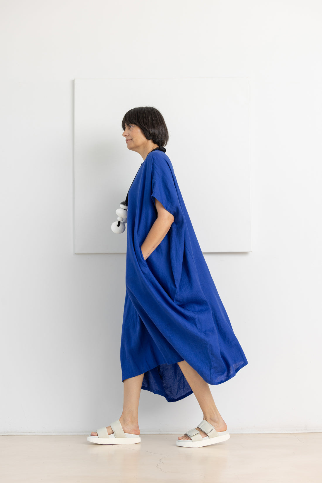SOH LINEN DRESS BLUE