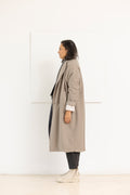 AEQUAMENTE long coat tortora – image 4