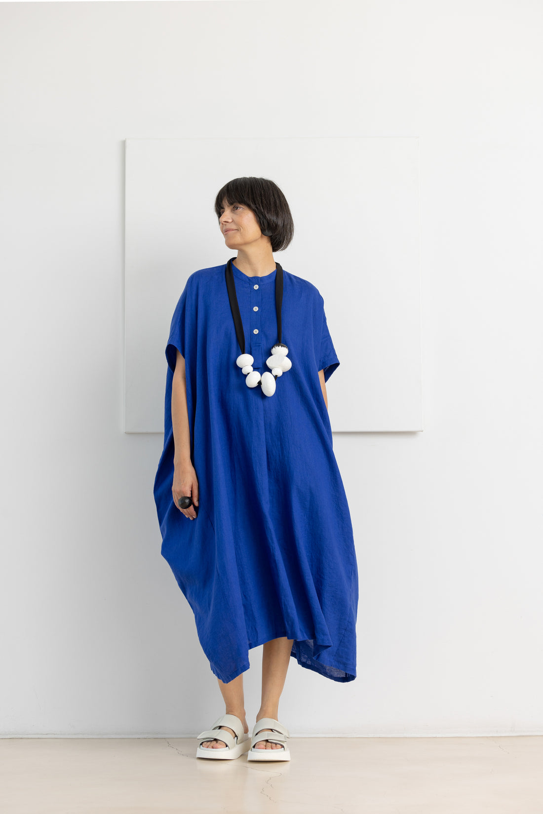 MARIA CALDERARA NECKLACE WHITE BLACK