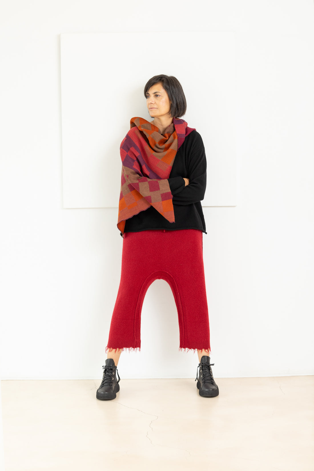 RUNDHOLZ KNIT TROUSERS RED