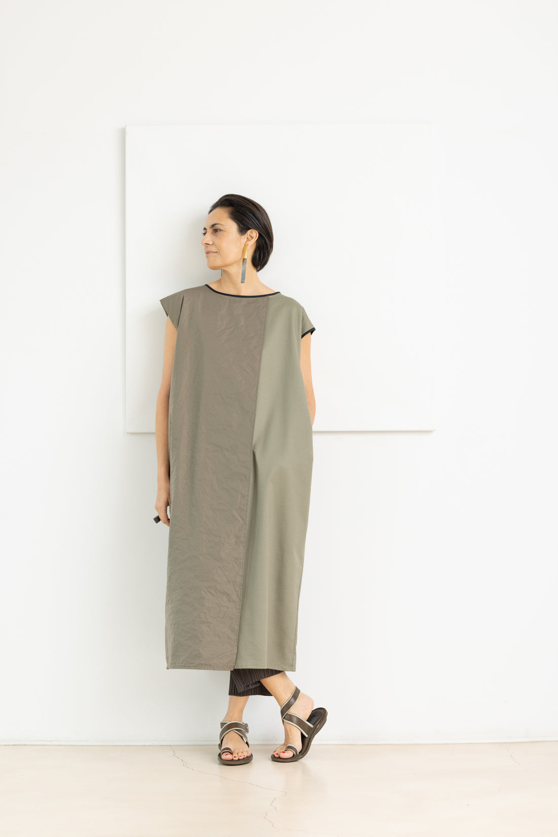 MIIYU LAYER DRESS TAUPE