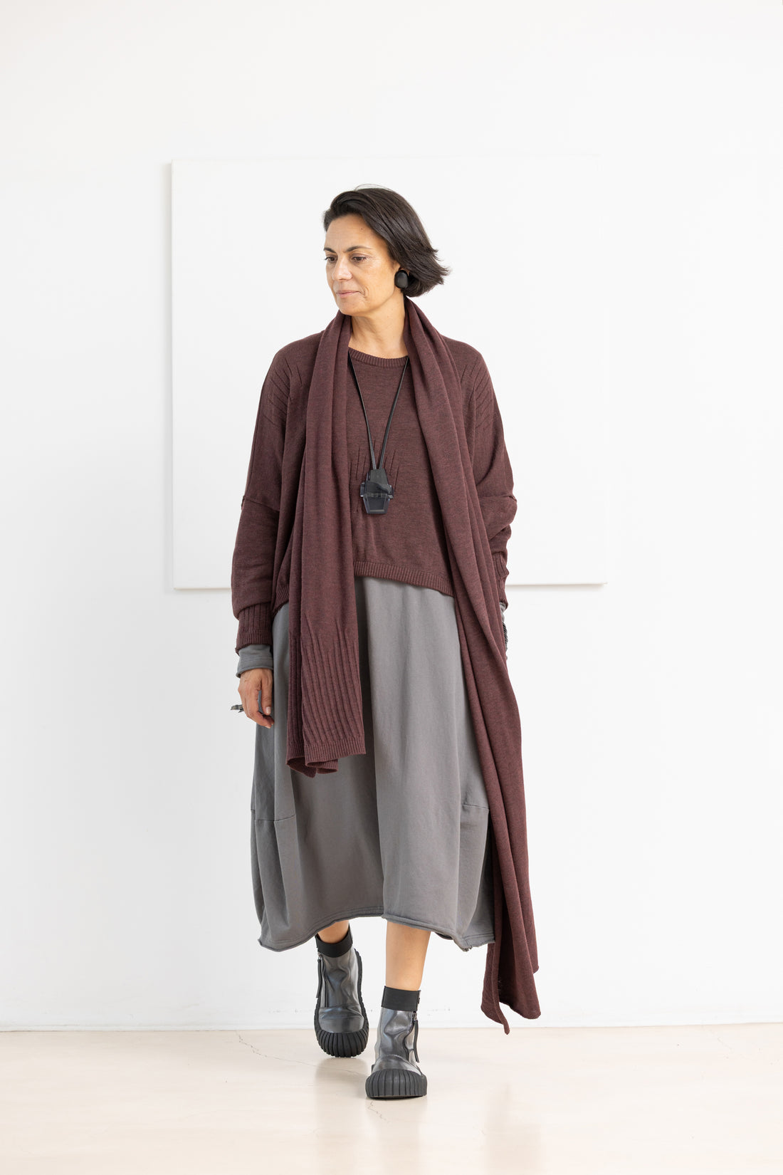 STUDIO B3 INGO SCARF BURGUNDY