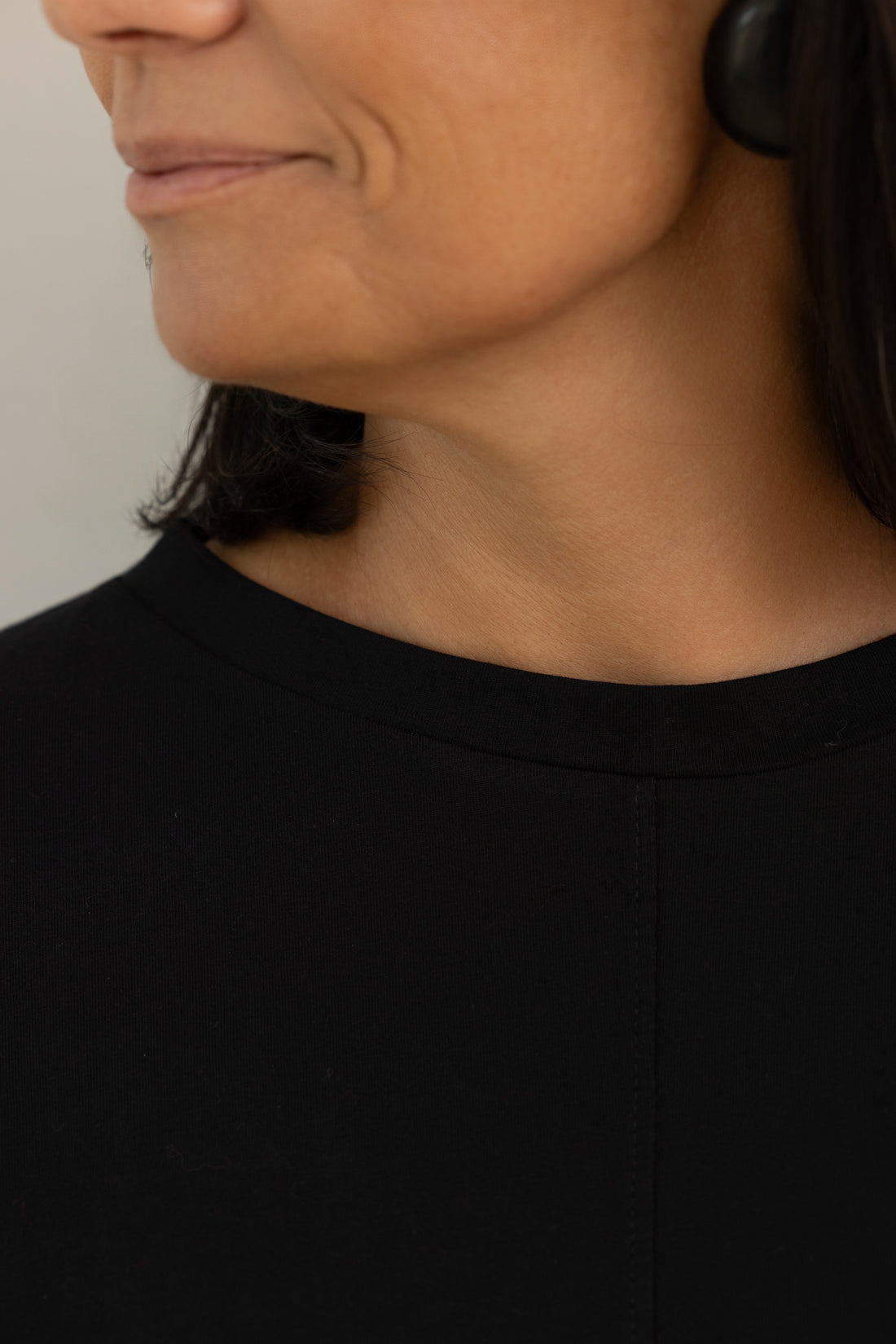 SORT AARHUS Top algodão preto