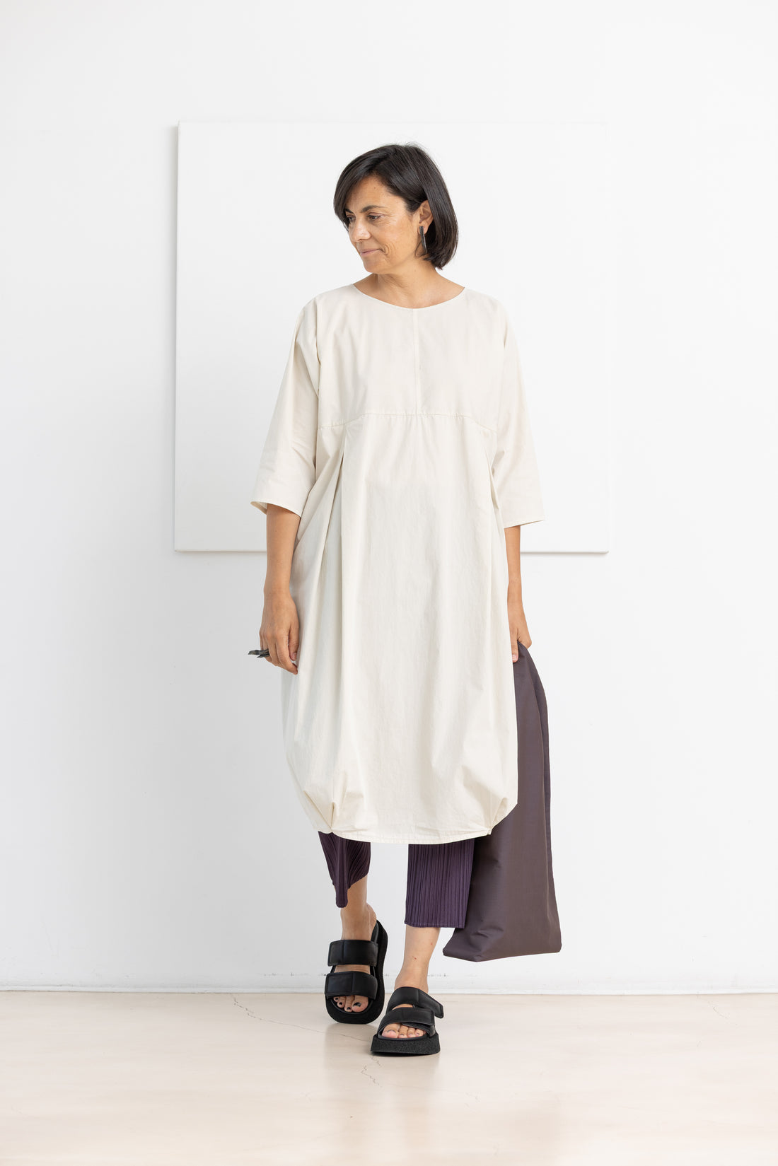 MIIYU DOLMAN DRESS MINT GREY