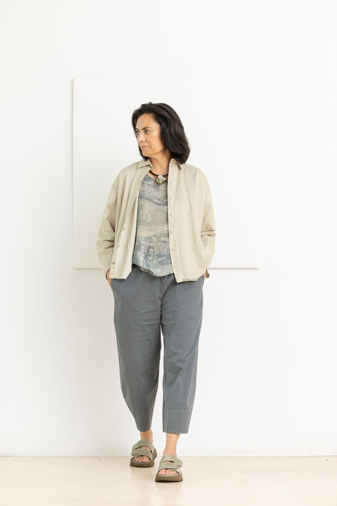 MIIYU mushroom jacket taupe