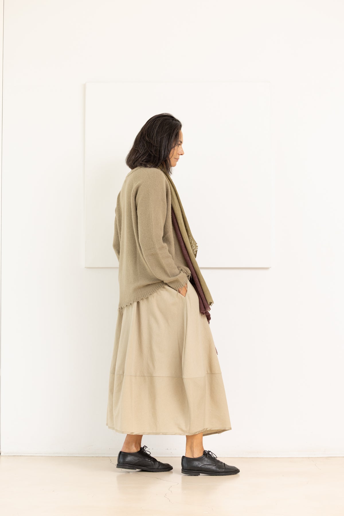 MIIYU wool mush skirt sage – image 3