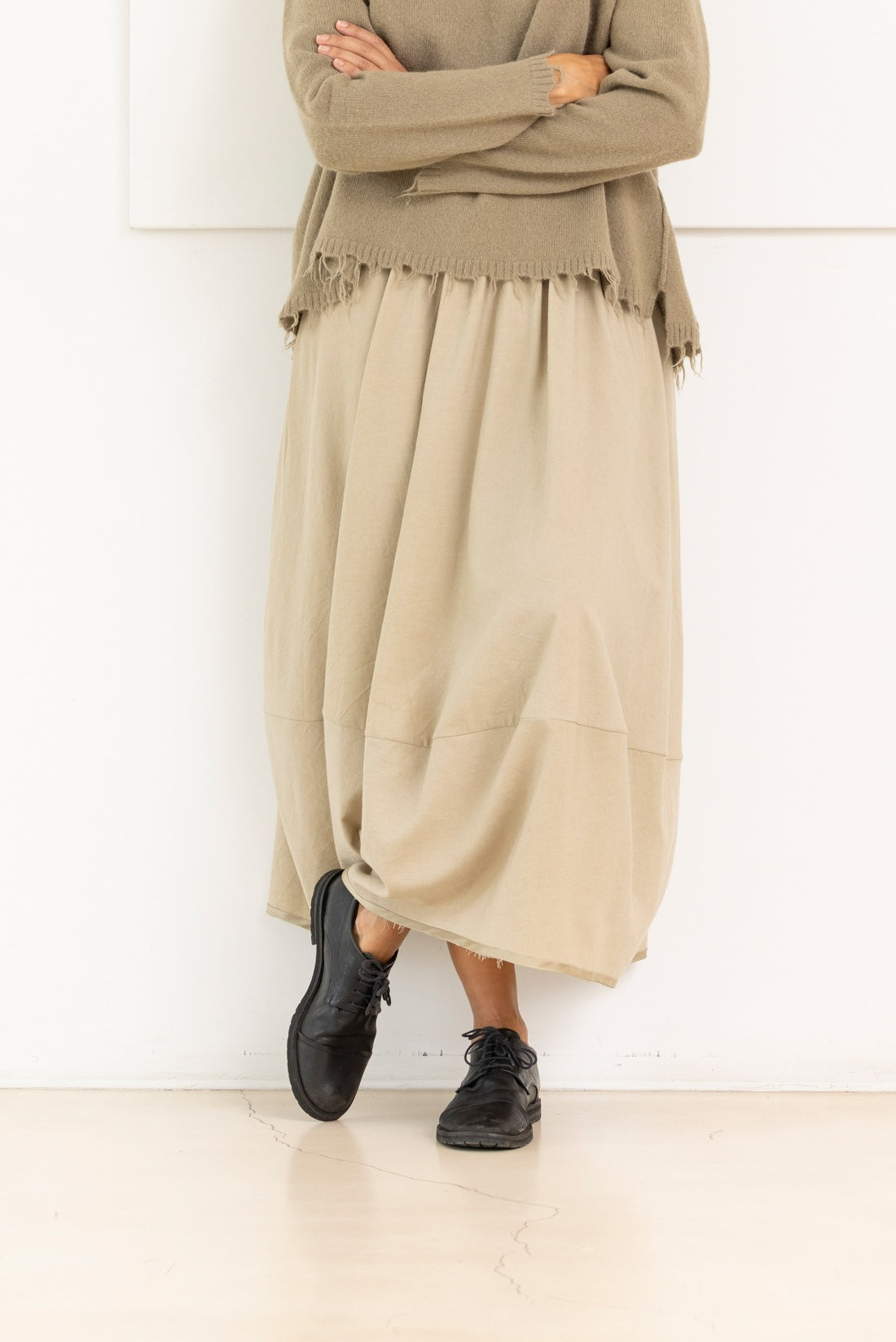 MIIYU wool mush skirt sage