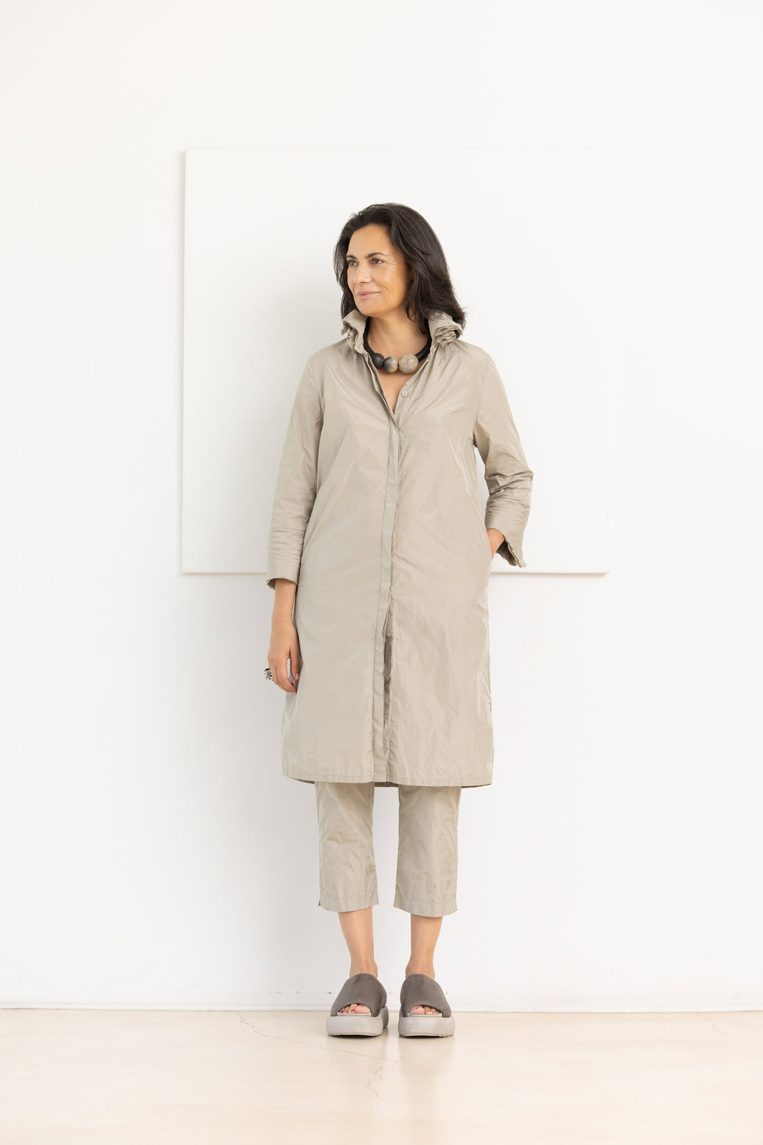 KATHARINA HOVMAN deco shirtdress sand