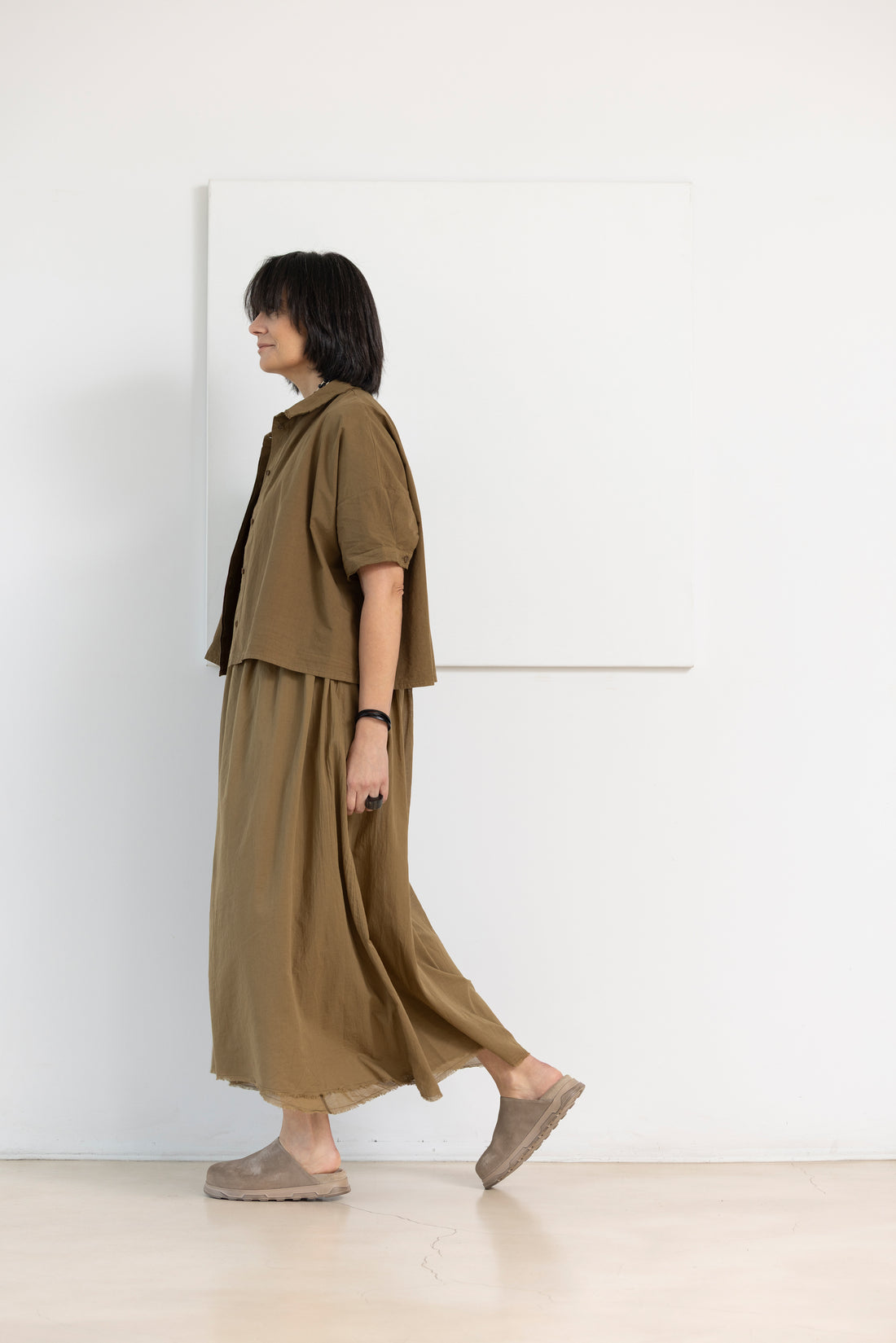 AEQUAMENTE cotton shirt legno