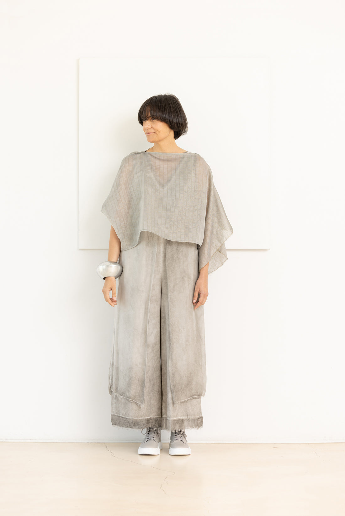 MIIYU ASSIMETRIC TUNIC SILVER