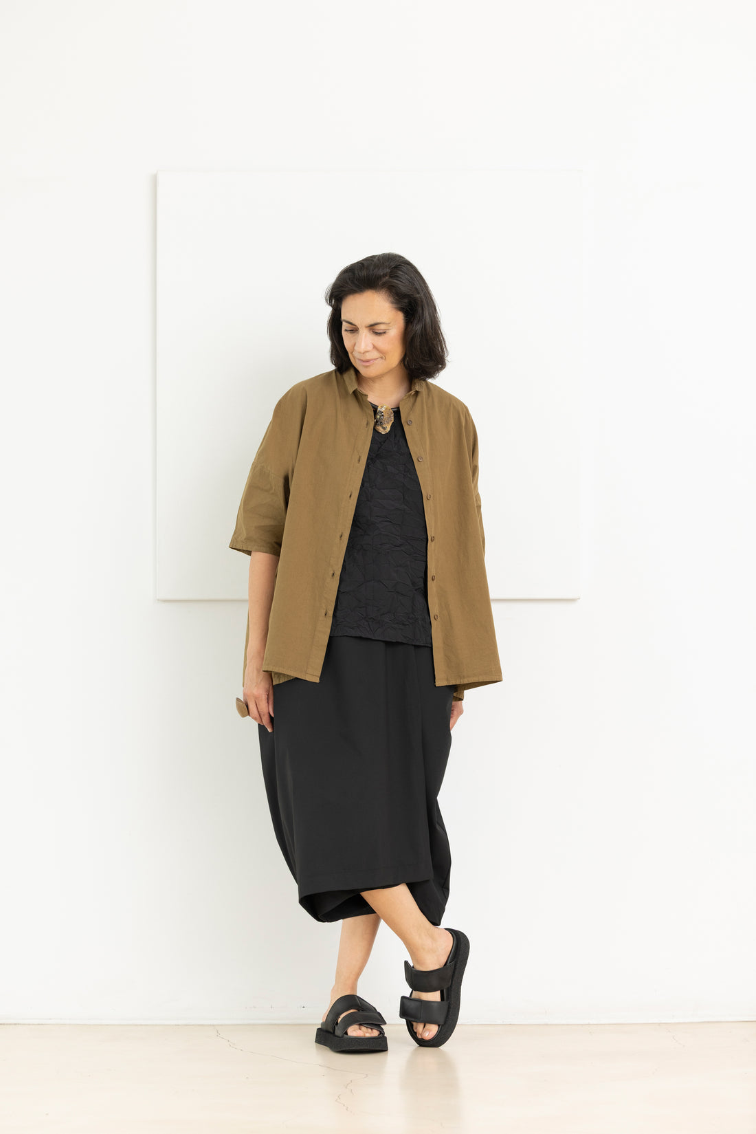 AEQUAMENTE cotton shirt legno