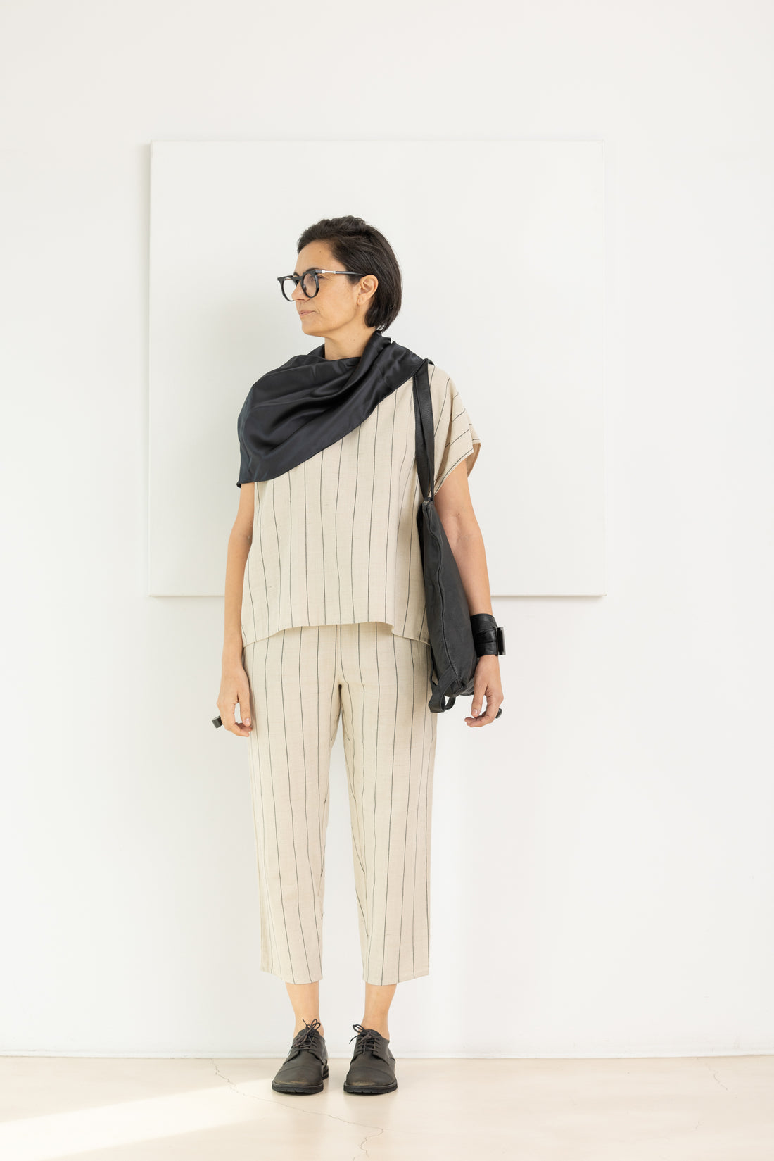 MIIYU STRIPED TROUSERS