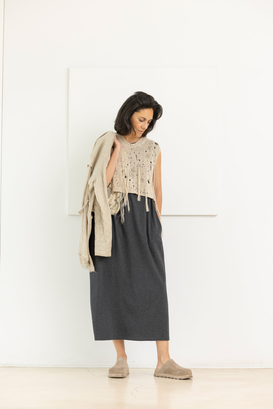 SERIE NUMERICA boxy top sand