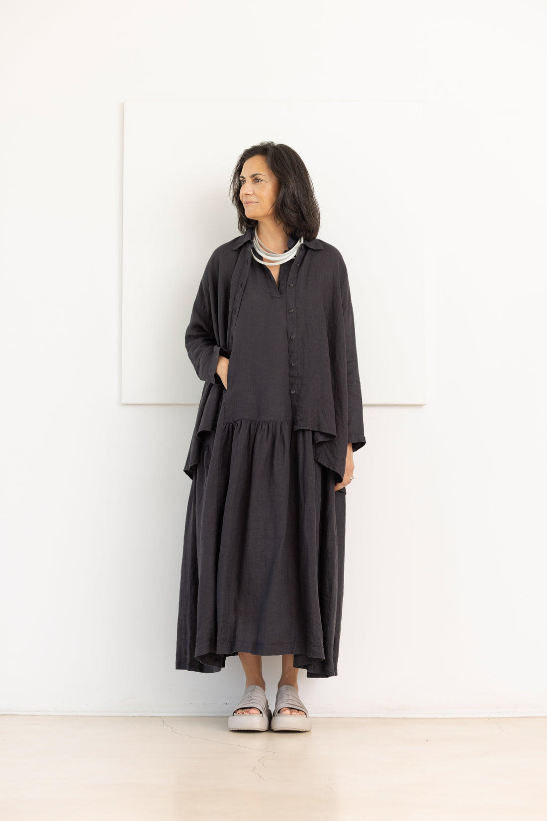 MAMA B limite dress antracite
