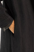 SOH Vestido camisero negro rayas – imagen 8