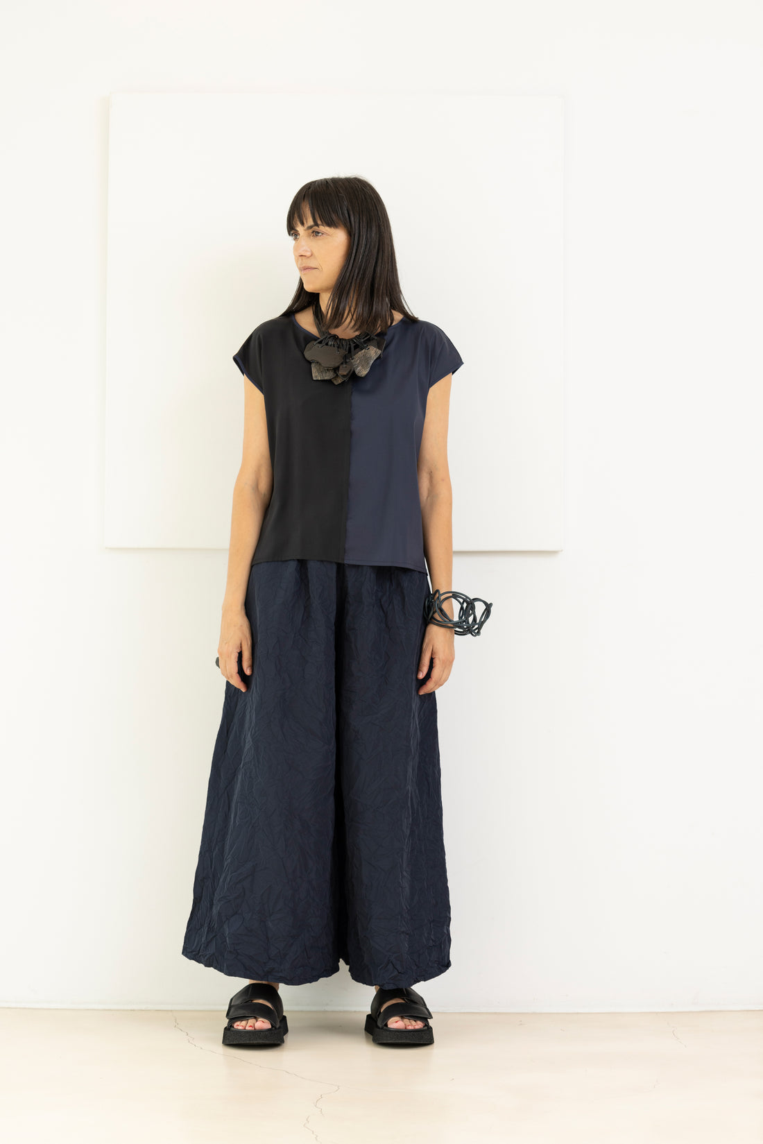 MARIA CALDERARA TROUSERS BLUE