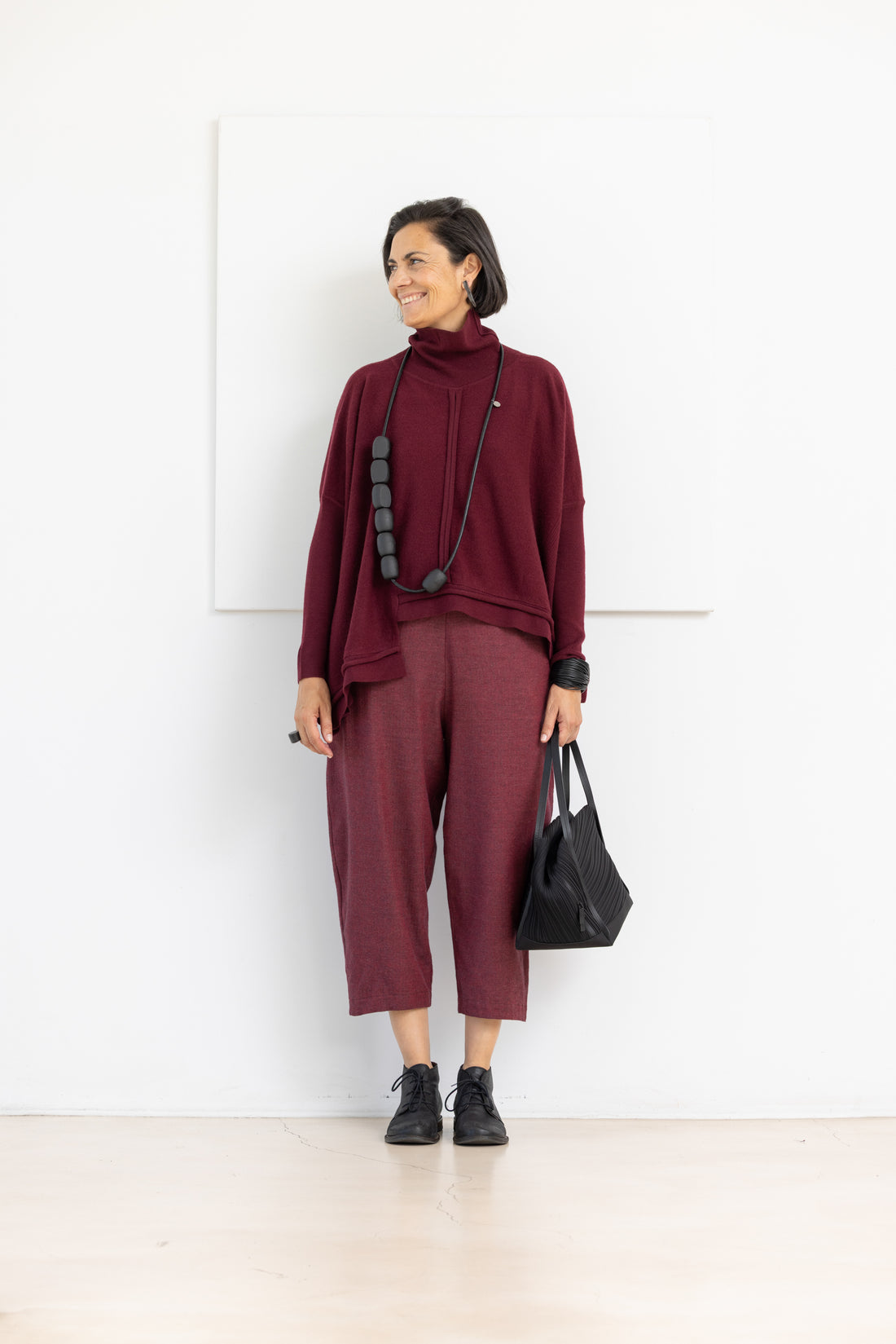 MIIYU BALLOON TROUSERS  BURGUNDY