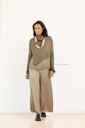SANCTAMUERTE Top beige grisáceo – imagen 5