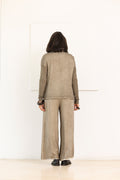 SANCTAMUERTE Top beige grisáceo – imagen 3