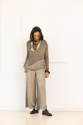 SANCTAMUERTE Top beige grisáceo – imagen 2