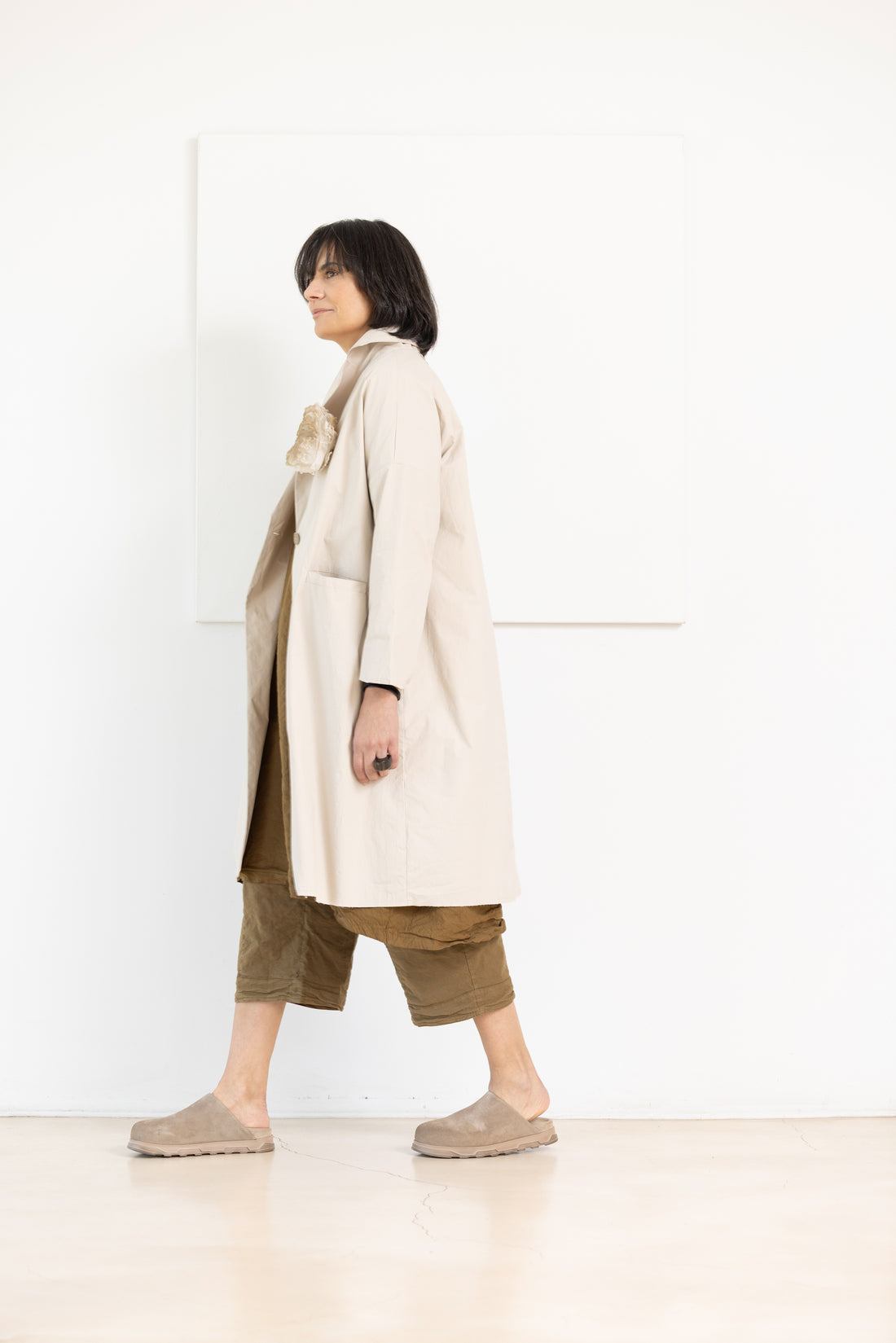 AEQUAMENTE long coat sand