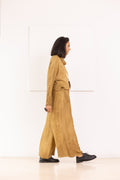 SANCTAMUERTE pantalones tono ámbar dorado – imagen 3