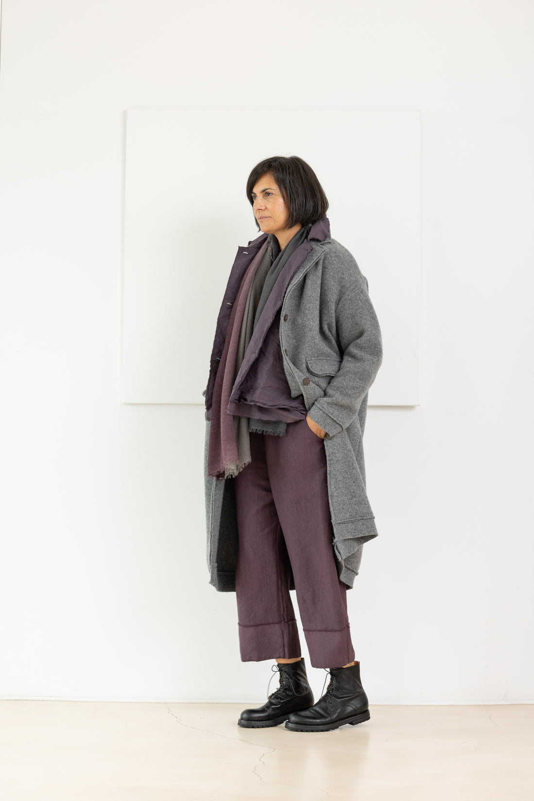 AEQUAMENTE LONG COAT GREY