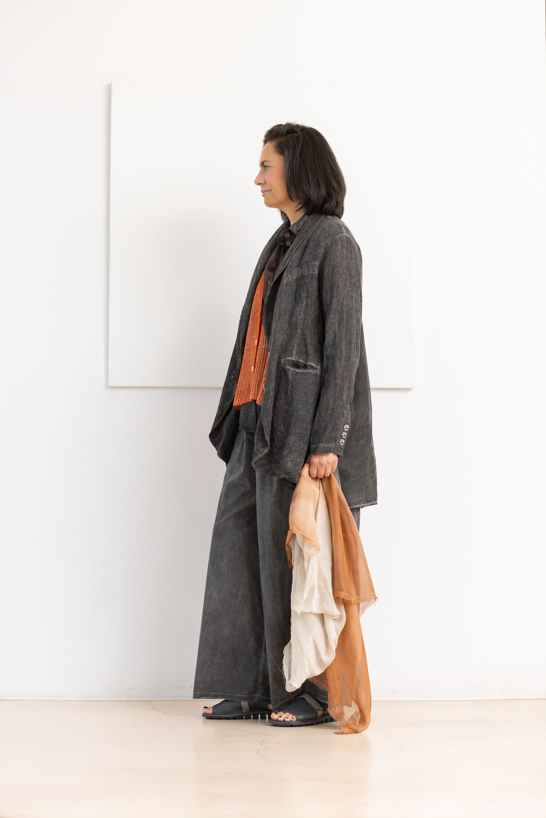 SANCTAMUERTE blazer ash grey