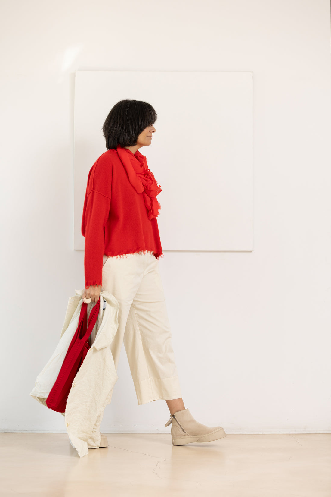 RUNDHOLZ knitted pull ketchup