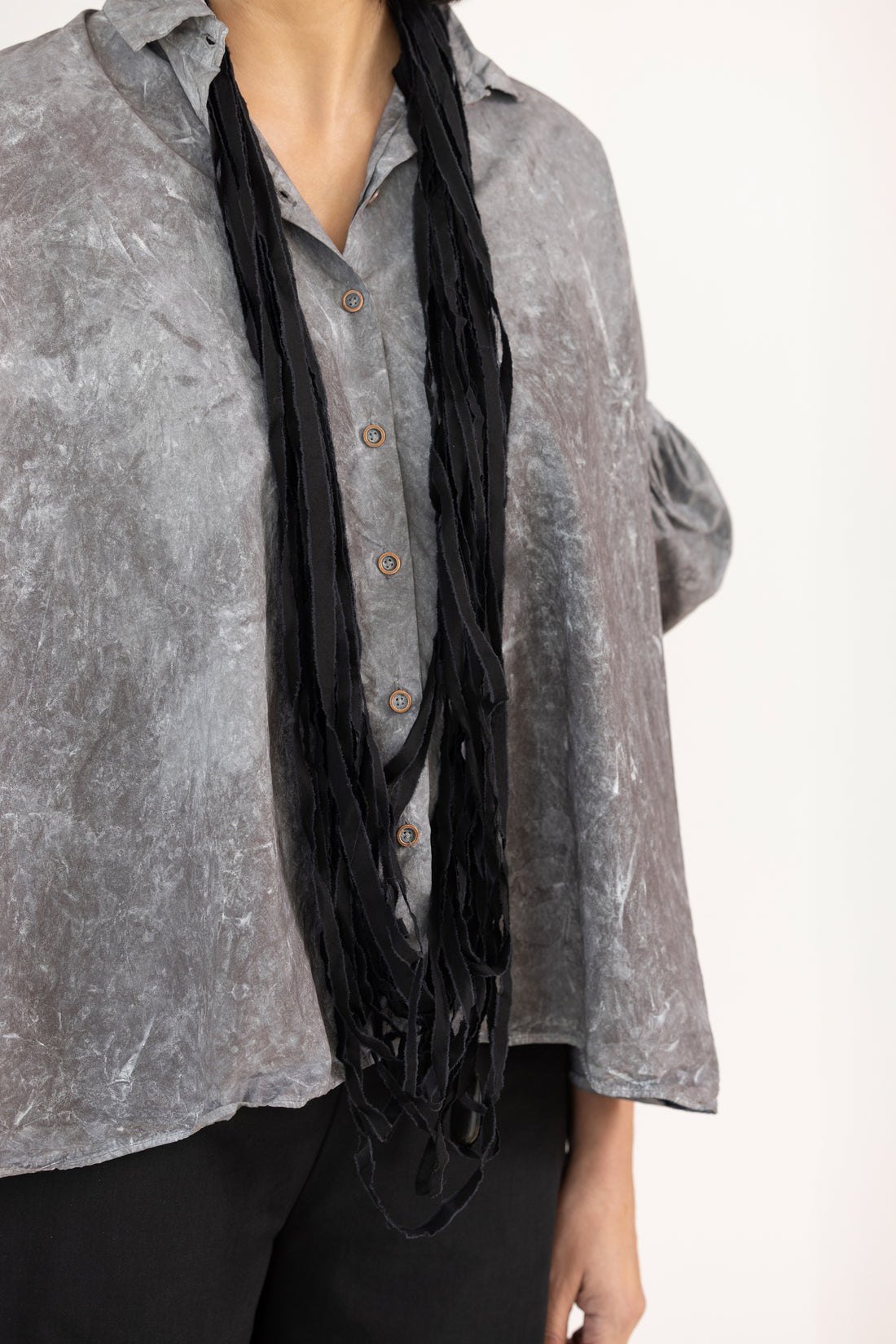 MARIA CALDERARA stitched cotton necklace